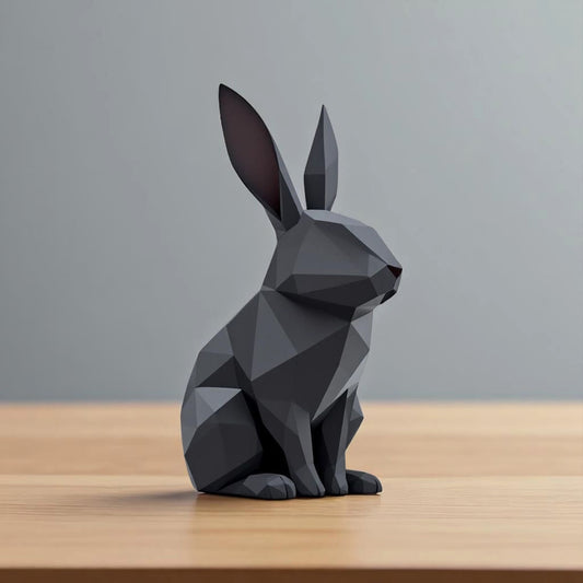 Polygon-Hase – Moderne Dekofigur